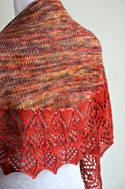 CATCHING FIRE Shawl - PDF Knitting Pattern