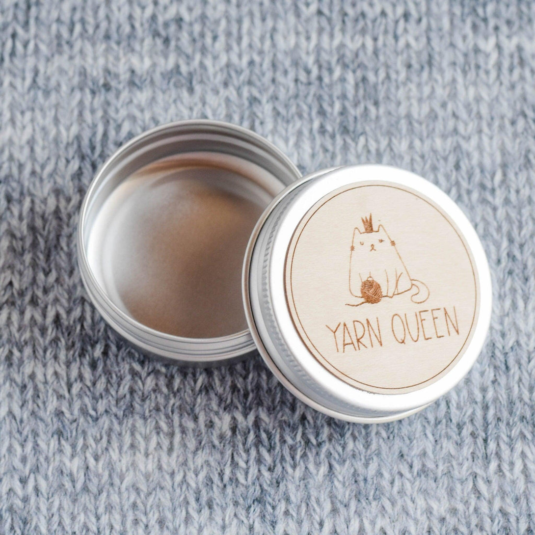 Knitting Tin Storage Container - Yarn Queen - Stitch Marker Holder, Storage Tin, Knitting Storage