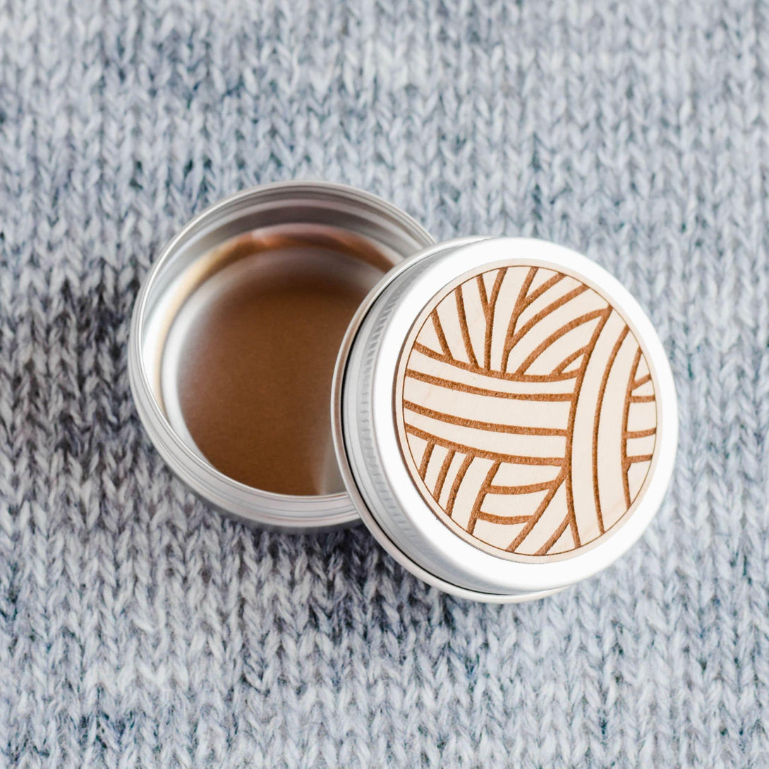 Knitting Tin Storage Container - Yarn Ball - Stitch Marker Holder, Storage Tin, Knitting Storage