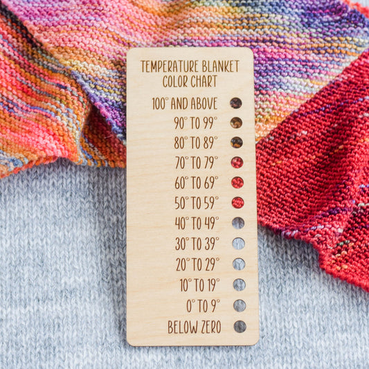Temperature Blanket Color Chart, Reusable Wood Card, Crochet Blanket Color Chart, Crochet Accessories, Knitting Accessories, Color Card