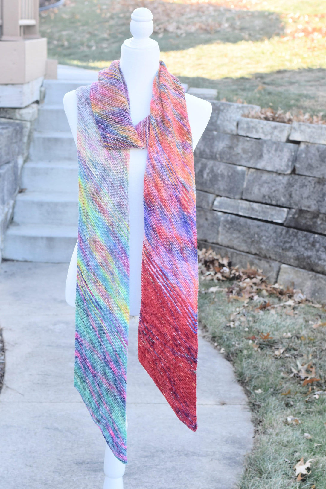 FIRESIDE FADE Scarf Knitting Pattern | PDF Scarf Knitting Pattern | Fingering weight yarn | Hand Knit Pattern | Knitting Pattern