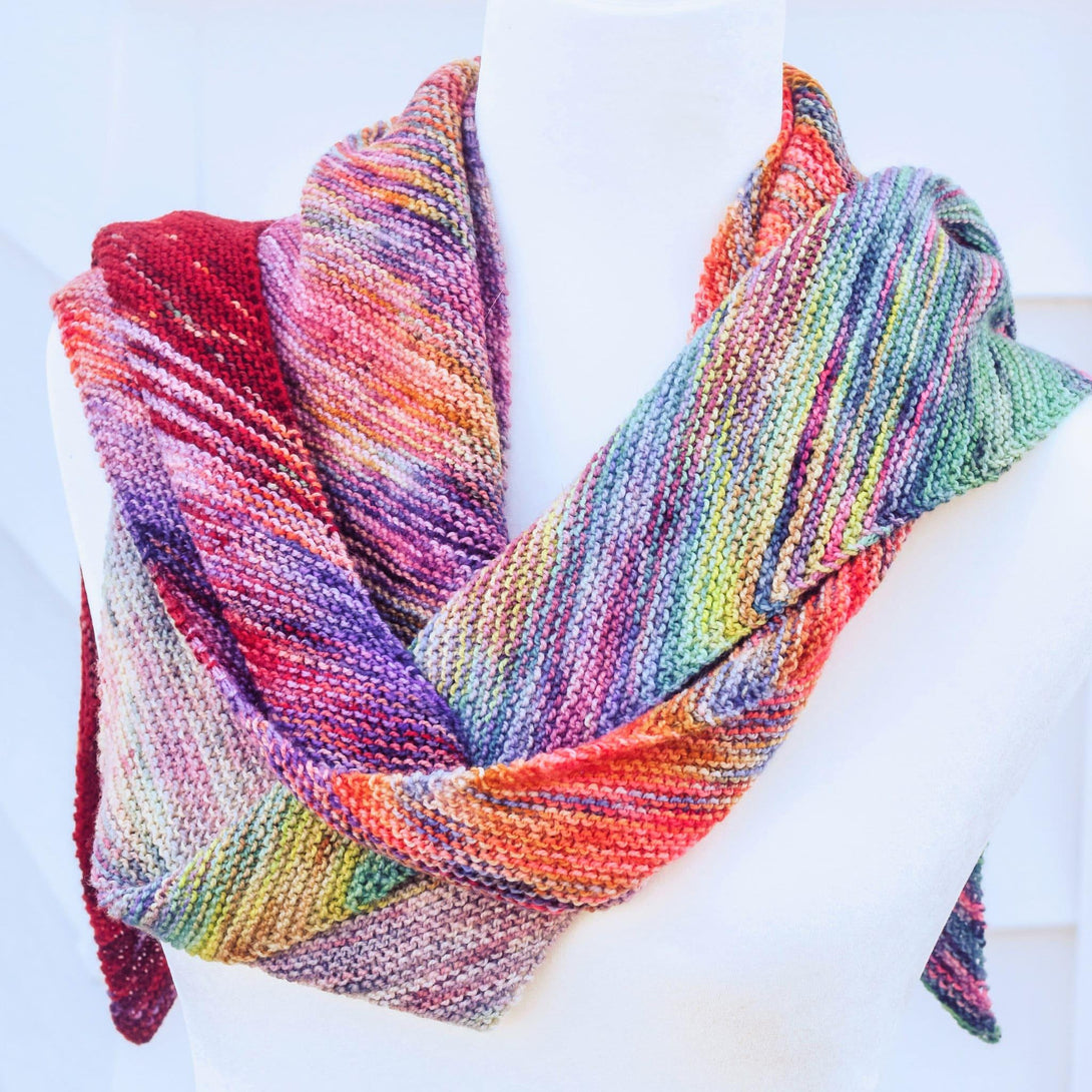 FIRESIDE FADE Scarf Knitting Pattern | PDF Scarf Knitting Pattern | Fingering weight yarn | Hand Knit Pattern | Knitting Pattern