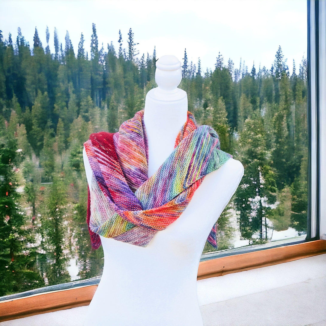 FIRESIDE FADE Scarf Knitting Pattern | PDF Scarf Knitting Pattern | Fingering weight yarn | Hand Knit Pattern | Knitting Pattern